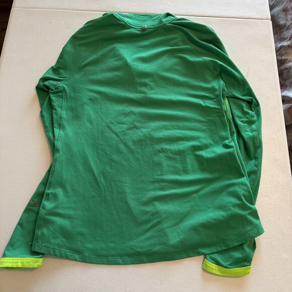 Nike Running Mens Large Green Quarter Zip Pullover Element Training Shirt - Picture 7 of 7